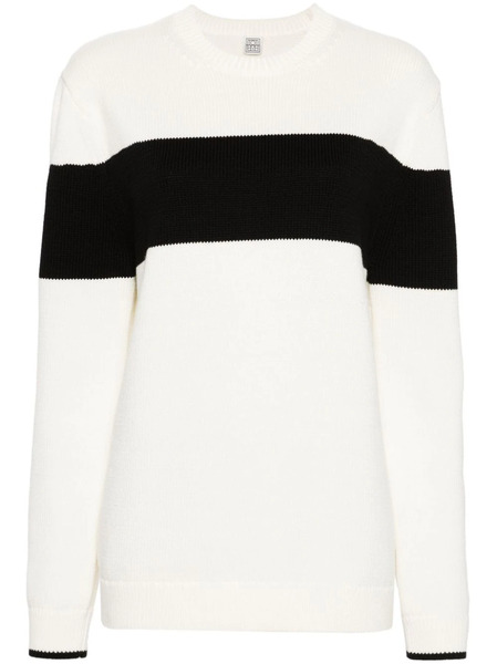  Toteme Striped Crew-neck Jumper - Neutrals 