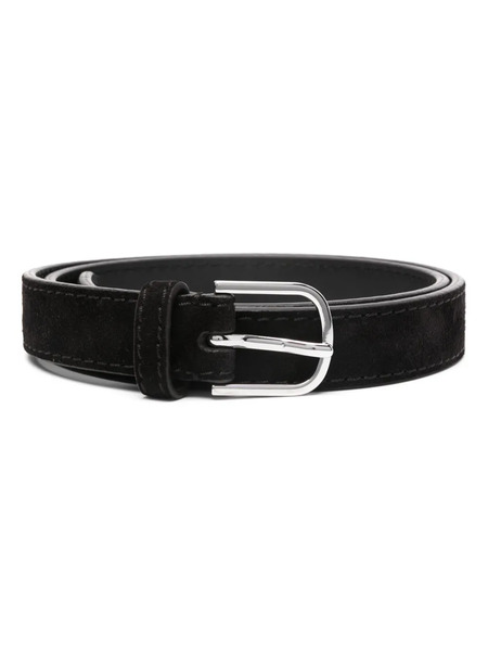  Toteme Suede Buckle Belt - Brown 
