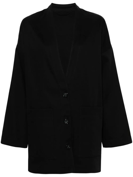  Toteme V-neck Twill Jacket - Black 