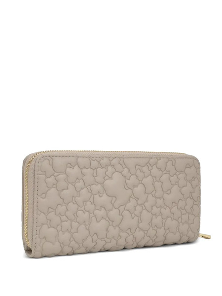  Tous Bear-embossed Zip-around Wallet - Neutrals 