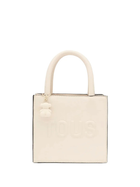  Tous Mini Cube Embossed Tote Bag - Neutrals 