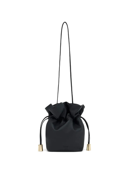  Tous Ruffled Drawstring Bucket Bag - Black 