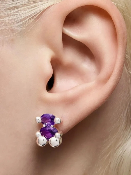  Tous Sapphire-bear Earrings - Silver 