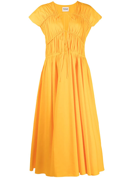  Tove Ceres Flared Midi Dress - Yellow 