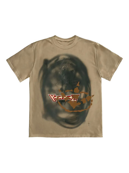  Travis Scott Sprayed-effect Short-sleeve T-shirt - Neutrals 