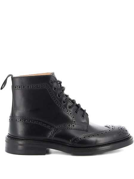  Tricker's Leather Ankle Boots - Black 