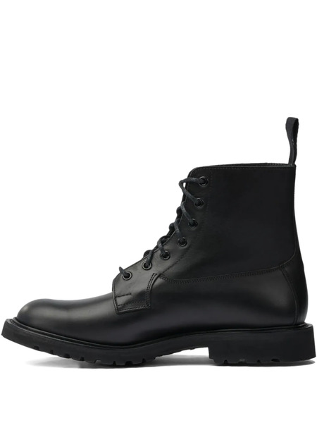  Tricker's Leather Biker Boots - Black 