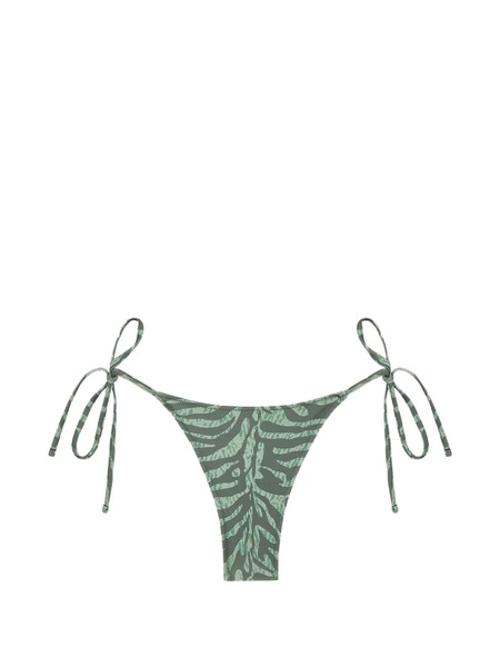  Tropic Of C Zebra-pattern Bikini Bottom - Green 
