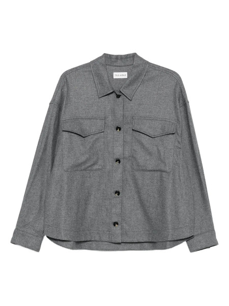  True Avenue Button-down Pocket Jacket - Grey 