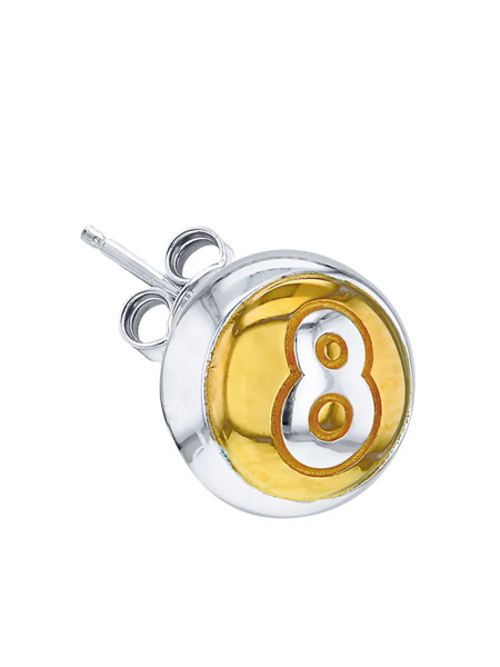  True Rocks Eight Ball Earring - Silver 