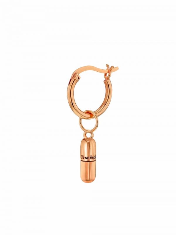 True Rocks Mini Pill Hoop Earring - Pink 