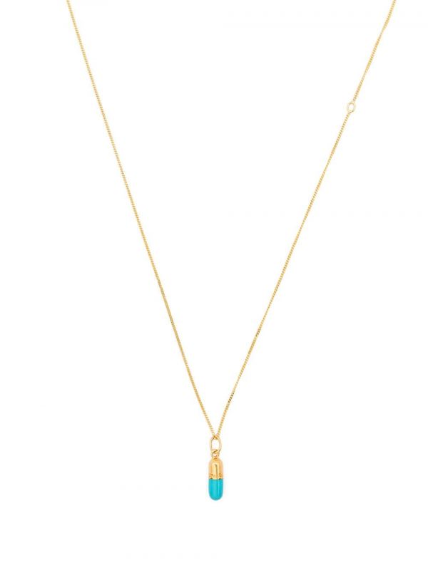  True Rocks Mini Pill Pendant Necklace - Gold 