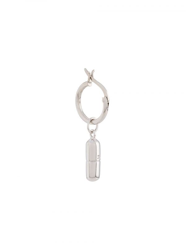  True Rocks Pill Hoop Earring - Silver 