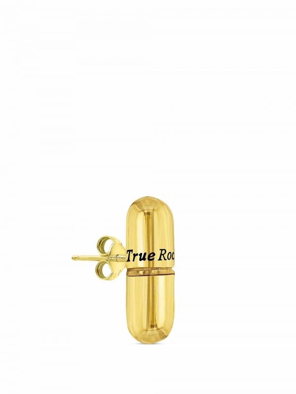  True Rocks Pill Stud Earring - Gold 