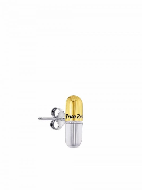  True Rocks Pill Stud Earring - Silver 