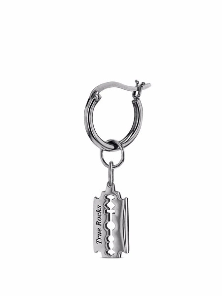  True Rocks Razor Hoop Earring - Silver 