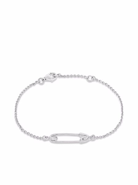  True Rocks Safety Pin Charm Bracelet - Silver 