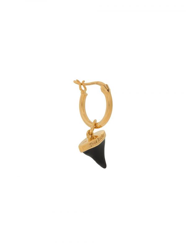  True Rocks Shark Tooth Single Hoop Earring - Gold 