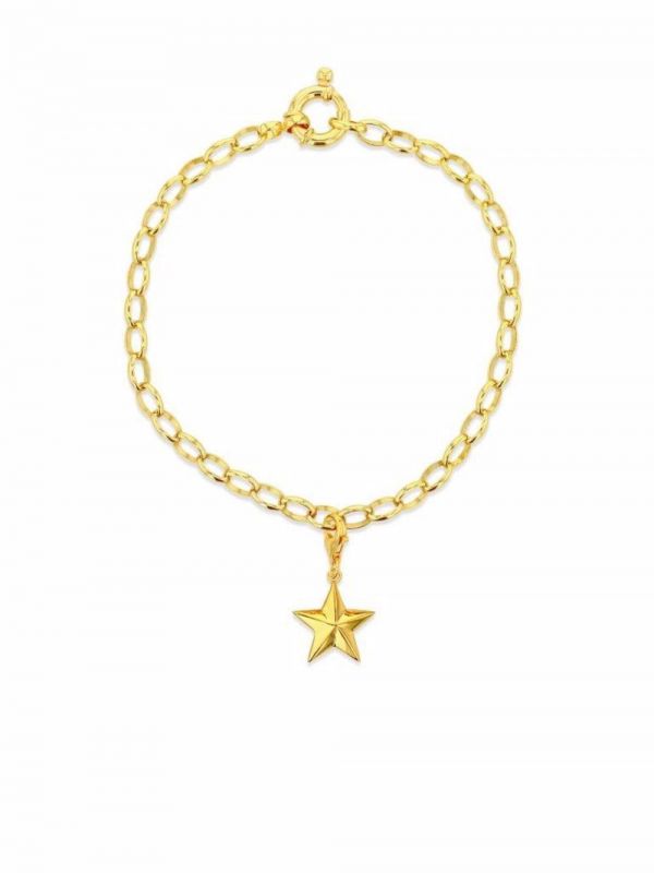  True Rocks Star Chunky Chain Bracelet - Gold 