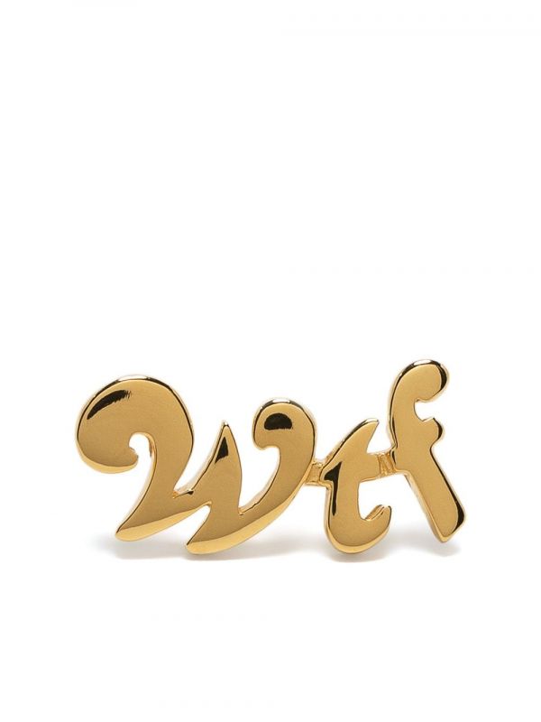  True Rocks Wtf Stud Earring - Gold 