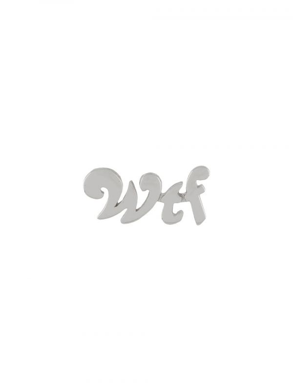  True Rocks Wtf Stud Earring - Silver 