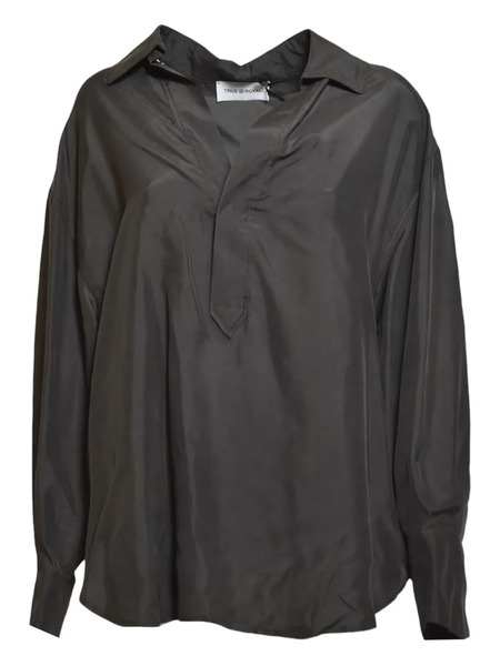  True Royal Collared Blouse - Black 