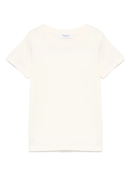  Trussardi Junior Flocked-logo T-shirt - Neutrals 