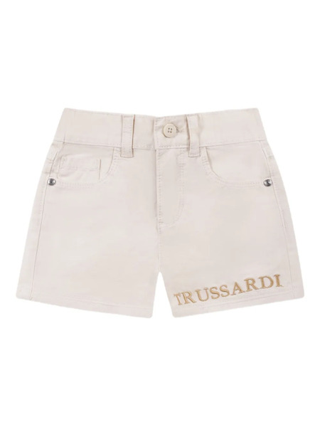  Trussardi Junior Logo-embroidered Shorts - Neutrals 