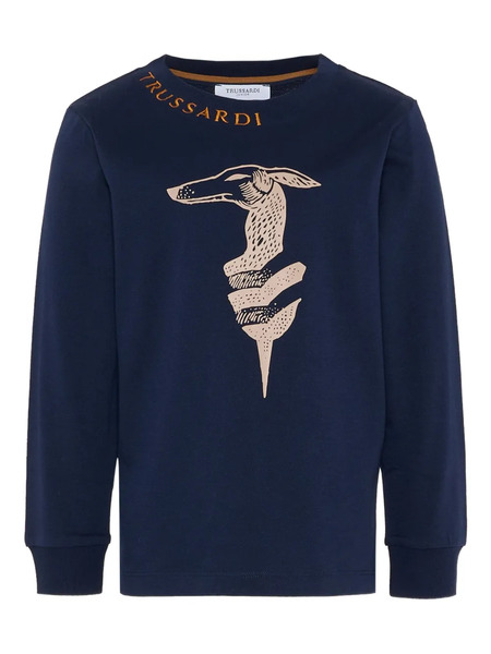  Trussardi Junior Long-sleeve Graphic Sweatshirt - Blue 