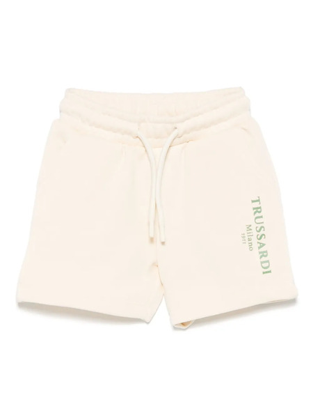  Trussardi Junior Rubberised-logo Shorts - Neutrals 