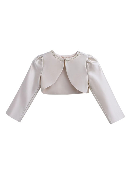  Tulleen Cropped Satin Jacket - Neutrals 