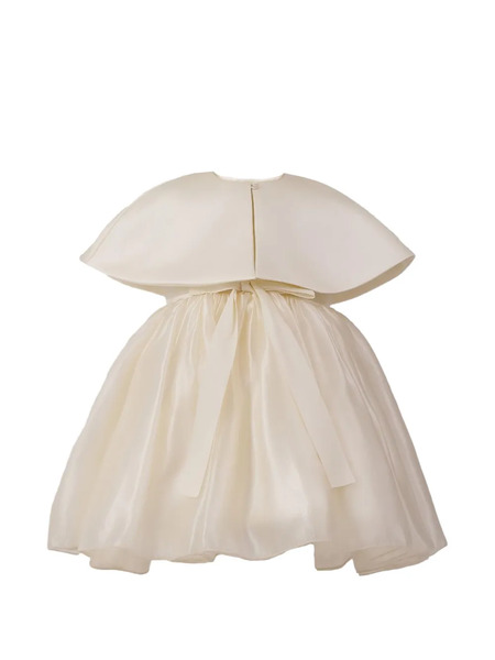  Tulleen Dovera Cape-overlay Gown - Neutrals 