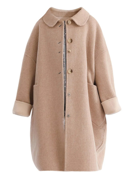  Tulleen Peter Pan-collar Wool Coat - Neutrals 