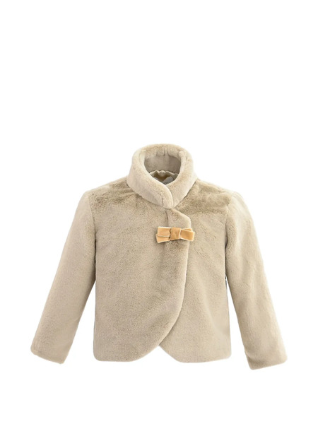  Tulleen Plush Asymmetrical Coat - Neutrals 