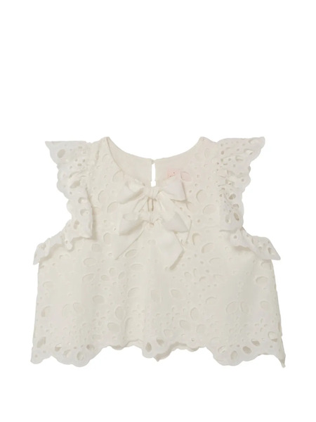  Tutu Du Monde Bow Ruffled Top - White 