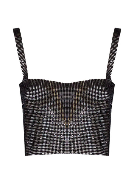  Twenty Fourhaitch Rhinestone Knit Top - Black 