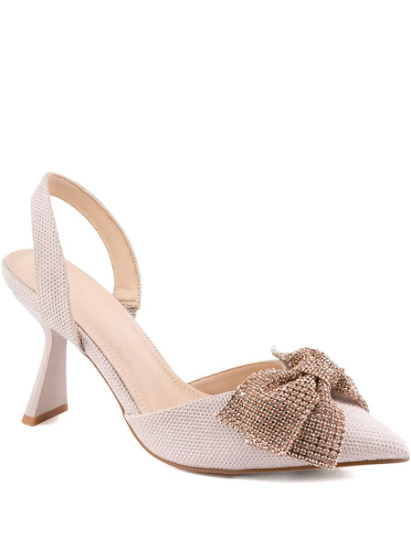  Twenty Fourhaitch Slingback Embellished Pumps - Neutrals 
