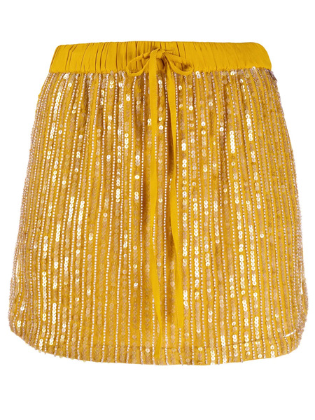  Twinset All-over Sequin Mini Skirt - Yellow 