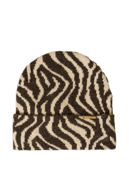  Twinset Animal-print Beanie - Brown 