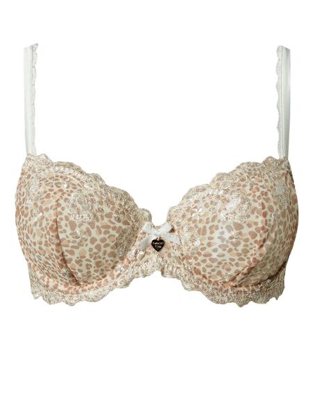  Twinset Animal Print Underwired Bra - Neutrals 