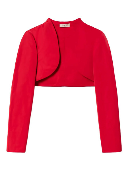  Twinset Asymmetrical Cropped Jacket - Red 