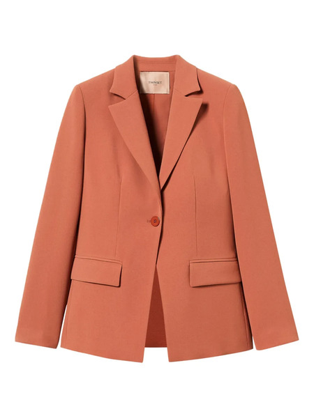 Twinset Back-vent Single-breasted Blazer - Orange 