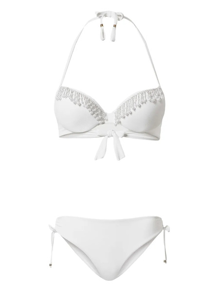  Twinset Beaded Triangle Bikini Set - White 