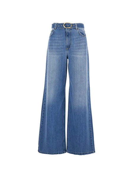 Twinset Belt Flared Jeans - Blue 
