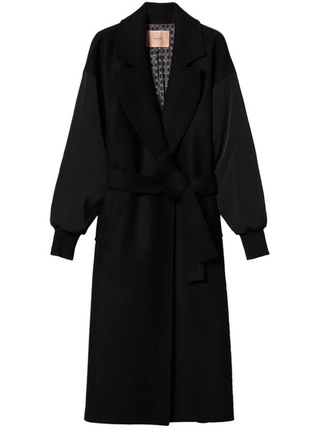  Twinset Belted Coat - Black 