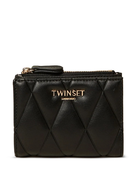  Twinset Bi-fold Quilted Wallet - Black 