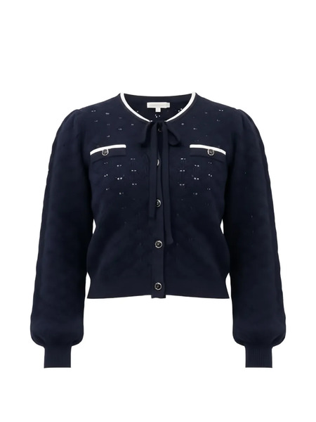  Twinset Bow Embellished Cardigan - Blue 