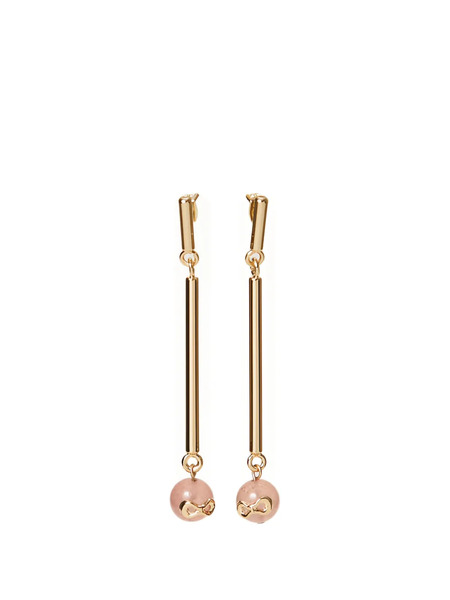  Twinset Bow Pendant Earrings - Gold 