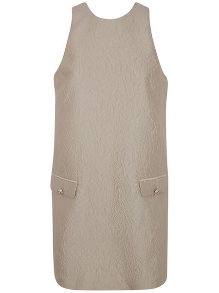  Twinset Broacde Jacquard Mini Dress - Neutrals 