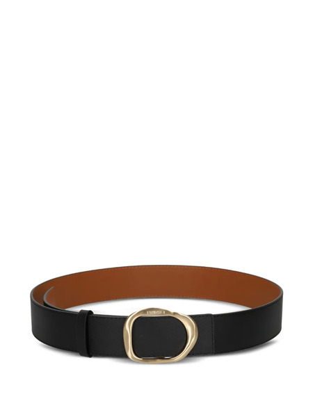  Twinset Buckle Leather Belt - Black 